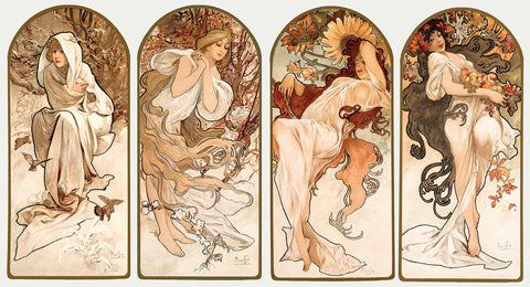 The Seasons, 1897 -  Alphonse Mucha - McGaw Graphics