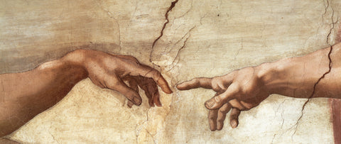 The Creation of Adam (detail) -  Michelangelo - McGaw Graphics