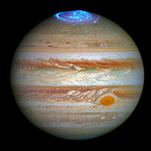 Jupiter with Auroras -  NASA - McGaw Graphics