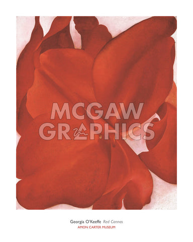 Red Cannas, 1927 -  Georgia O'Keeffe - McGaw Graphics