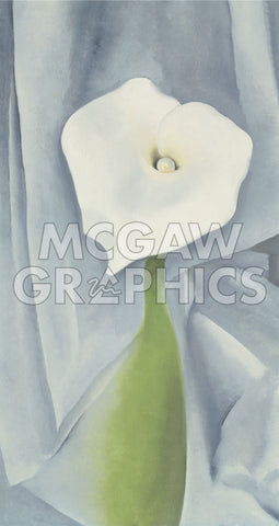 Calla Lily on Grey, 1928 -  Georgia O'Keeffe - McGaw Graphics
