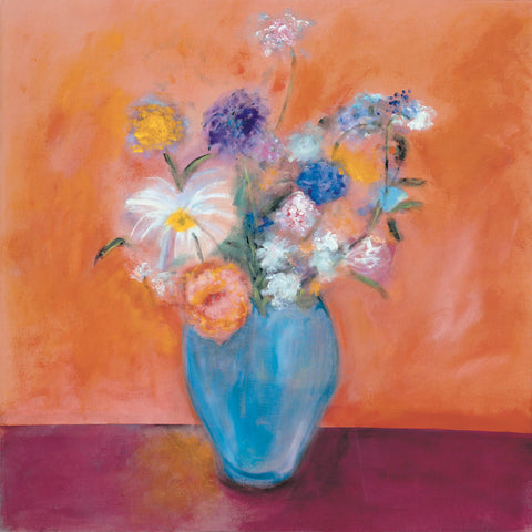 Blue Vase with Flowers -  Nancy Ortenstone - McGaw Graphics