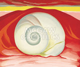 Red Hills with White Shell, 1938 -  Georgia O'Keeffe - McGaw Graphics