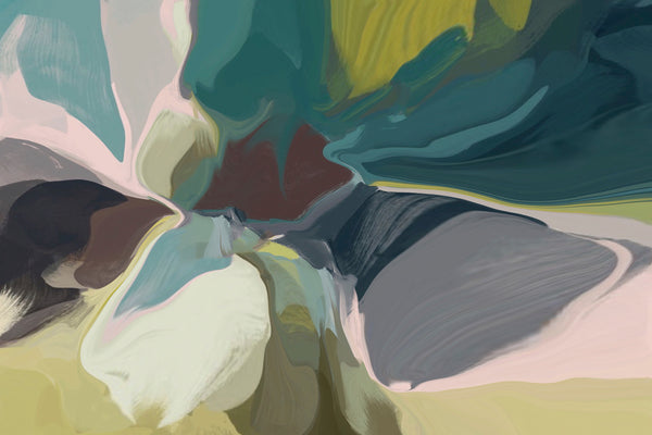 The Shades of Green and Blue Abstract | McGaw Graphics