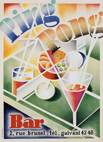 Ping Pong Bar -  Vintage Poster - McGaw Graphics