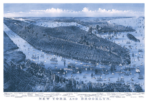 New York and Brooklyn, c. 1875 -  Parsons and Atwater - McGaw Graphics