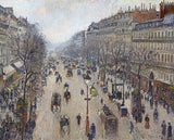 Boulevard Montmartre, Morning, Cloudy Weather, 1897 -  Camille Pissarro - McGaw Graphics