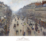 Boulevard Montmartre, Morning, Cloudy Weather, 1897 -  Camille Pissarro - McGaw Graphics