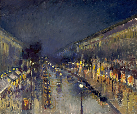 The Boulevard Montmartre at Night, 1897 -  Camille Pissarro - McGaw Graphics