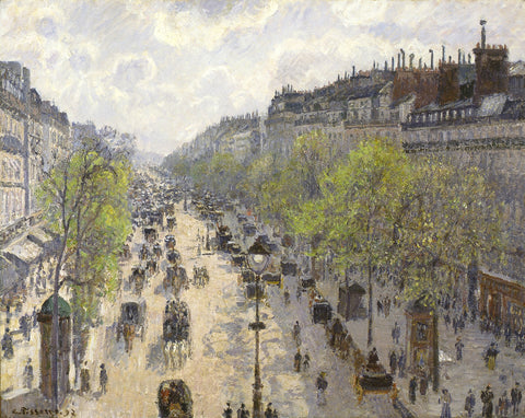 Boulevard Montmartre, Spring, 1897 -  Camille Pissarro - McGaw Graphics