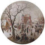 A Winter Scene with Skaters near a Castle, c. 1608/9 -  Avercamp - McGaw Graphics