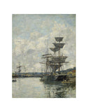Ships at Le Havre -  Eugène Louis Boudin - McGaw Graphics