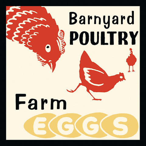 Barnyard Poultry-Farm Eggs -  Retro Series - McGaw Graphics