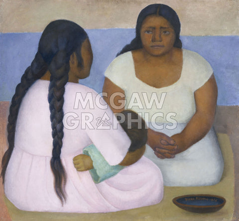 Two Women and a Child -  Diego Rivera - McGaw Graphics