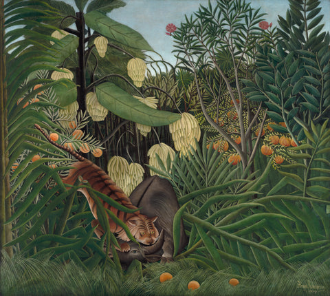 The Fight Between a Tiger and Buffalo, 1908 -  Henri Rousseau - McGaw Graphics