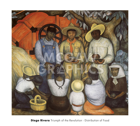 Triumph of the Revolution - Distribution of Food -  Diego Rivera - McGaw Graphics