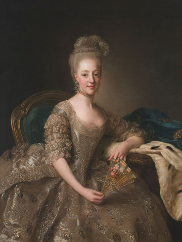 Portrait of Hedwig Elizabeth Charlotte of Holstein-Gottorp -  Alexander Roslin - McGaw Graphics