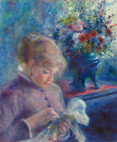 Young Woman Sewing, 1879 -  Pierre-Auguste Renoir - McGaw Graphics