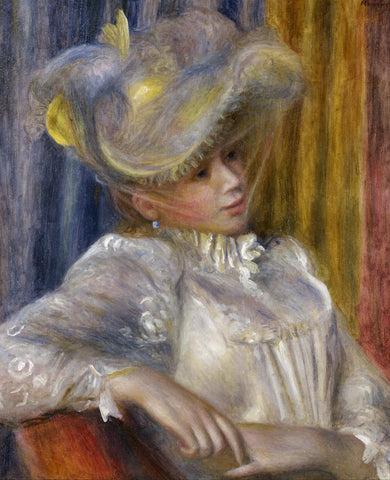 Woman with a Hat, 1891 -  Pierre-Auguste Renoir - McGaw Graphics