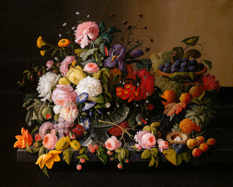 Still Life: Flowers and Fruit, 1850–55 -  Severin Roesen - McGaw Graphics
