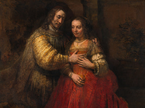 Portrait of a couple as figures from the Old Testament, known as ‚ÄòThe Jewish bride‚Äô, circa 1665-1669 -  Rembrandt - McGaw Graphics