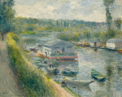 Wash-House Boat at Bas-Meudon, c. 1874 -  Pierre-Auguste Renoir - McGaw Graphics