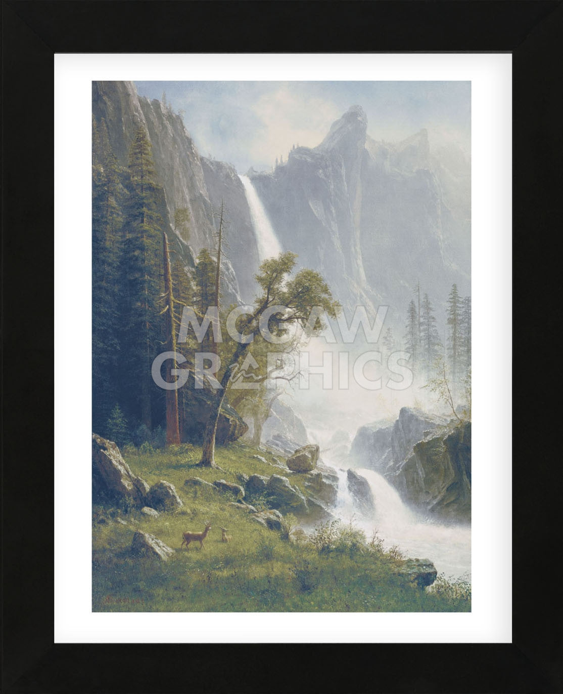 Bridal Veil Falls, Yosemite, ca 1871-73 (Framed) | McGaw Graphics