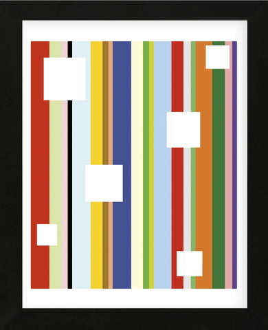 White Square on Stripe  (Framed) -  Dan Bleier - McGaw Graphics