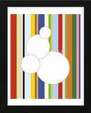 White Bubble on Stripe  (Framed) -  Dan Bleier - McGaw Graphics