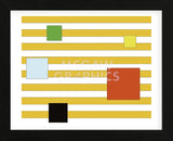 Color Block on Stripe  (Framed) -  Dan Bleier - McGaw Graphics