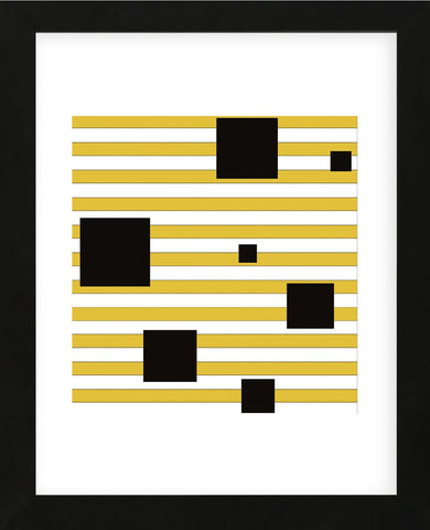 Black Block on Stripe (Framed) -  Dan Bleier - McGaw Graphics