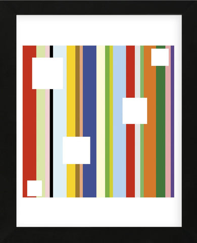 White Square on Stripe (detail) (Framed) -  Dan Bleier - McGaw Graphics