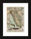 Map of California Roads for Cyclers, 1896 (Framed) -  George W. Blum - McGaw Graphics