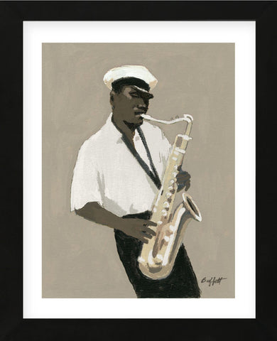 Tenor Saxophone Player (Framed) -  William Buffett - McGaw Graphics