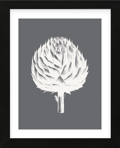 Artichoke (Gray & Ivory) (Framed) -  Botanical Series - McGaw Graphics