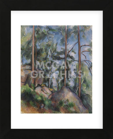 Pines and Rocks (Fontainebleau), c. 1897  (Framed) -  Paul Cezanne - McGaw Graphics