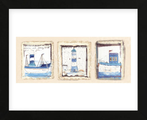 Lighthouse on the Rocks  (Framed) -  Jane Claire - McGaw Graphics