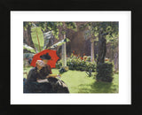 Afternoon in the Cluny Garden, Paris, 1889  (Framed) -  Charles Curran - McGaw Graphics