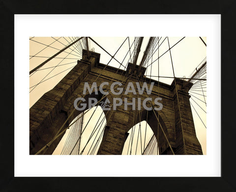 Brooklyn Bridge II (sepia)  (Framed) -  Erin Clark - McGaw Graphics