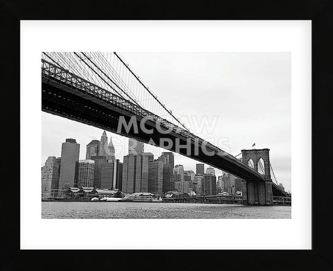 Manhattan from Brooklyn (b/w)  (Framed) -  Erin Clark - McGaw Graphics