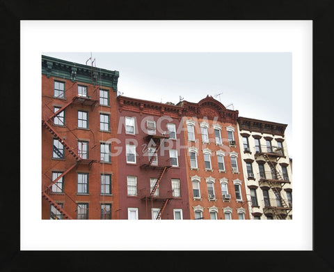 Brick Row Houses  (Framed) -  Erin Clark - McGaw Graphics