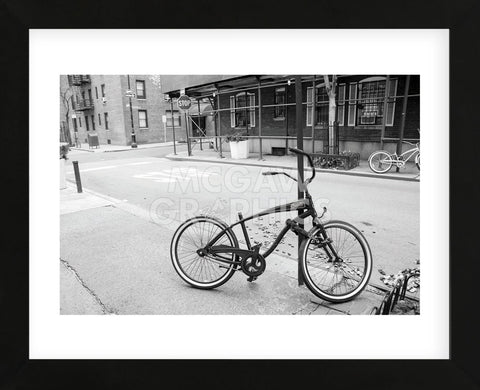 Village Bicycle (b/w)  (Framed) -  Erin Clark - McGaw Graphics