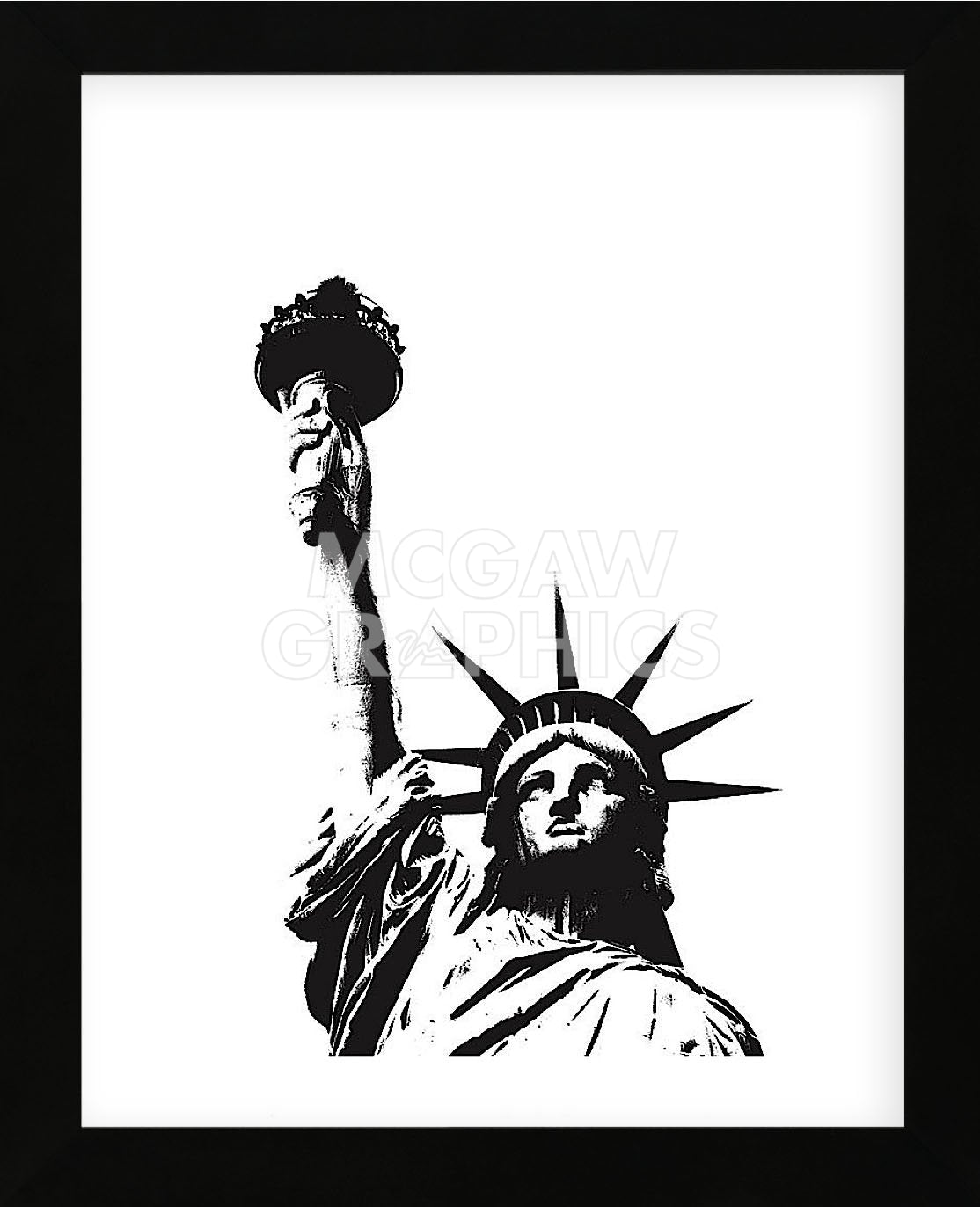 Statue of Liberty (outline) (Framed) | McGaw Graphics