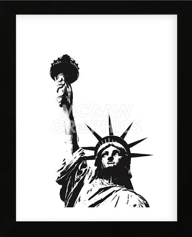 Statue of Liberty (outline)  (Framed) -  Erin Clark - McGaw Graphics