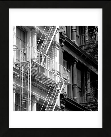 Fire Escape (b/w)  (Framed) -  Erin Clark - McGaw Graphics