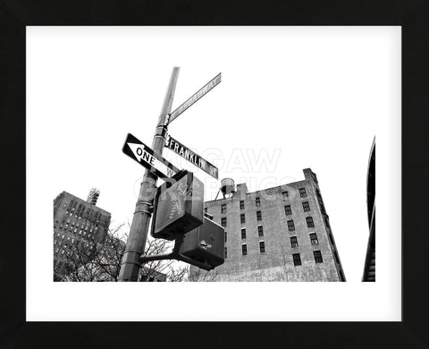 West Broadway and Franklin Street (b/w)  (Framed) -  Erin Clark - McGaw Graphics