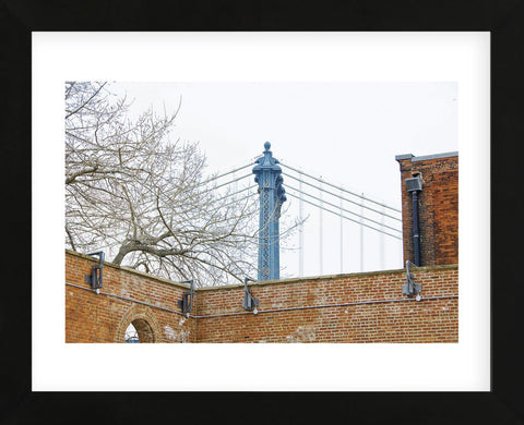 Manhattan Bridge and Brick Wall  (Framed) -  Erin Clark - McGaw Graphics
