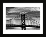 Benjamin Franklin Bridge (b/w) (Framed) -  Erin Clark - McGaw Graphics