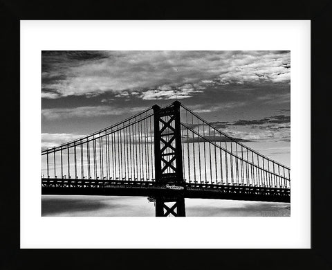 Benjamin Franklin Bridge (b/w) (Framed) -  Erin Clark - McGaw Graphics