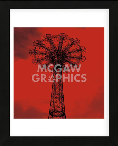 Red Parachute Jump  (Framed) -  Erin Clark - McGaw Graphics